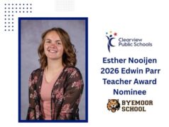 Clearview Names Esther Nooijen as 2026 Edwin Parr Teacher Award Nominee