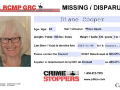 Consort RCMP Request Assistance In Locating Person Reported Missing