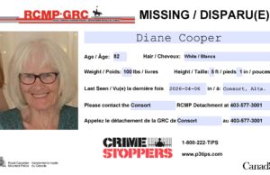 Consort RCMP Request Assistance In Locating Person Reported Missing
