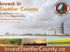 County of Stettler Launches New Investment Attraction Website Promotional banner: 'Invest in Stettler County' with a county seal on the right, showing industrial silos and a cloudy sky in the background.